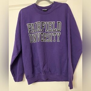 Fairfield University Purple Crewneck Sweatshirt by MV Sport – Size M
